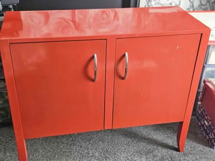 Photo of free Red wooden Cupboard/sideboard (Willaston CH64) #1