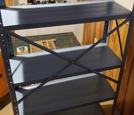 Photo of free Blue metal shelving unit (Ann Arbor Northwest Side) #3