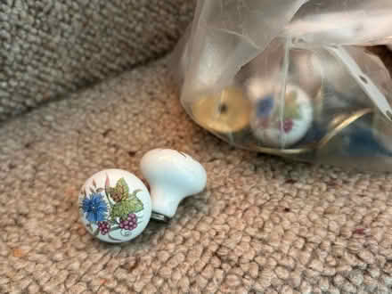 Photo of free Bundle of ceramic drawer/cabinet knobs (Stone Cross BN23) #1