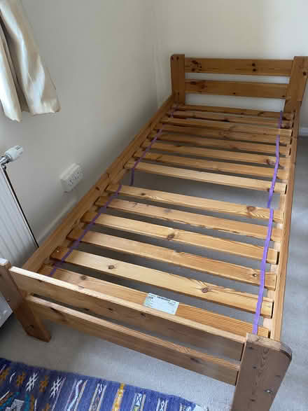 Photo of free Single Pine Wood Bed (South Kendal) #1