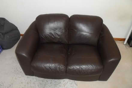 Photo of free Leather Sofa (Rowtown, Addlestone) #1