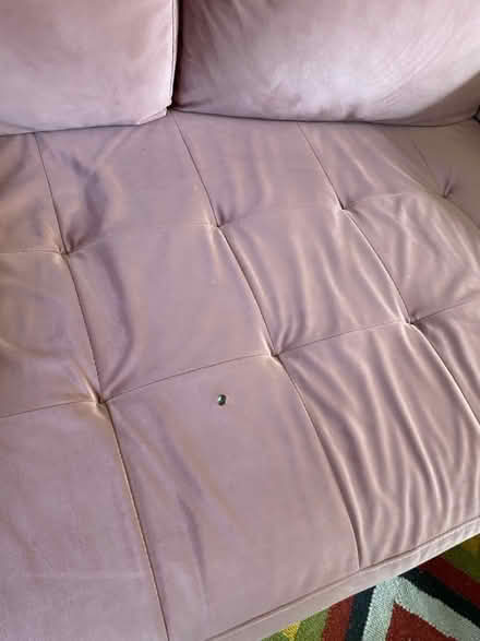 Photo of free Pink velour velvet 2 seater sofa (AL4, St albans) #3