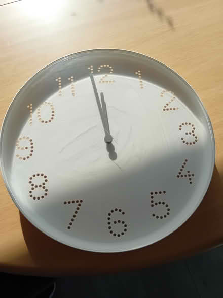 Photo of free white wall clock (L14 Dovecot) #1