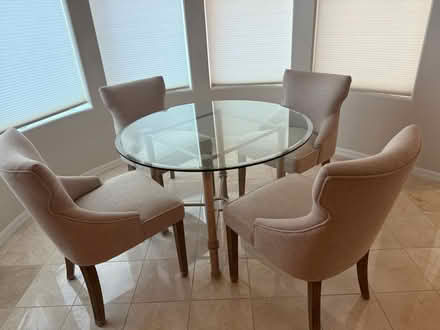 Photo of free Glass dining room table & chairs (Lake Mead and Thomas W Ryan) #2