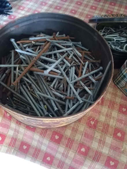 Photo of free Three tins of nails & fence staples (Franche DY11) #1