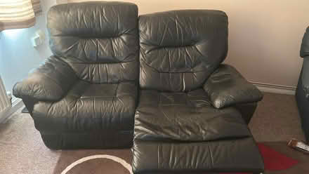 Photo of free Black Leather Recliner (PO7 Waterlooville) #1