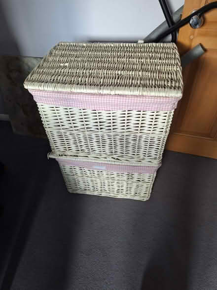 Photo of free 2 white wicker hampers (South Green CM11) #2