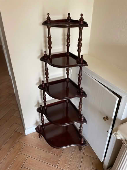 Photo of free Mahogany Corner Shelving (Dungiven) #1