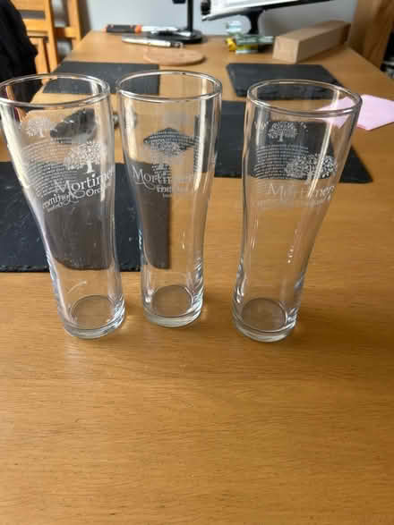 Photo of free X3 Mortimer’s pint glasses (Yapton) #1