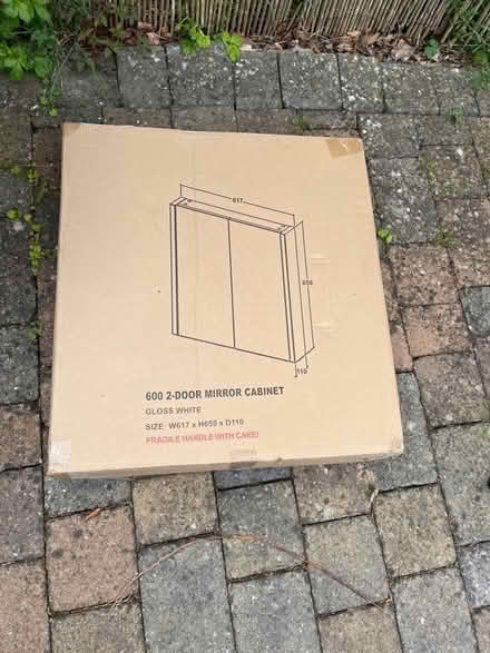 Photo of free 2 door mirror cabinet gloss white (Shippon OX14) #1