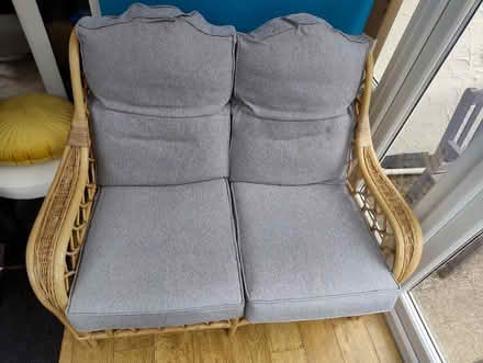 Photo of free Wicker 2 chairs + 2 seater (S8 woodseats Sheffield) #1