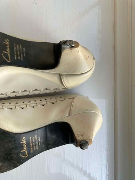 Photo of free Clarks leather court shoes size 4 1/2 (Spacey Houses HG3) #2