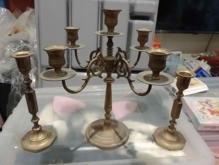 Photo of free Brass candle sticks (Nailsea BS48) #2