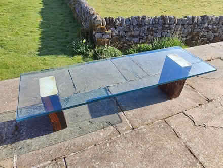 Photo of free Glass top coffee table (Sinderhope (NE47)) #1