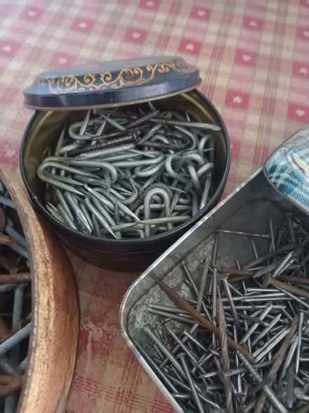 Photo of free Three tins of nails & fence staples (Franche DY11) #2