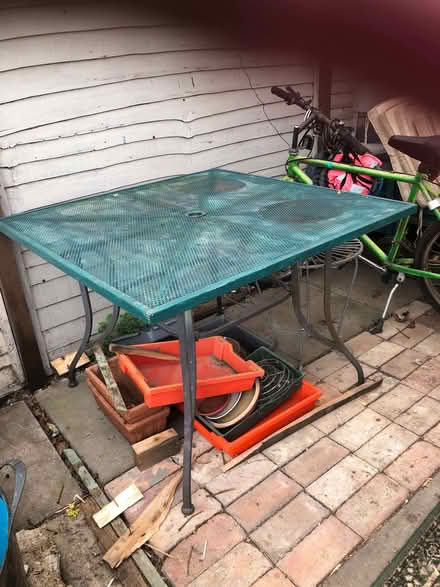 Photo of free Metal garden table and chairs (Sprowston NR7) #1