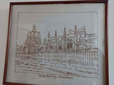 Photo of free 2 framed embroideries of Aberdeen buildings (AB25) #1
