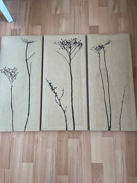 Photo of free set of 3 canvas wall art (Plaistow E13) #1