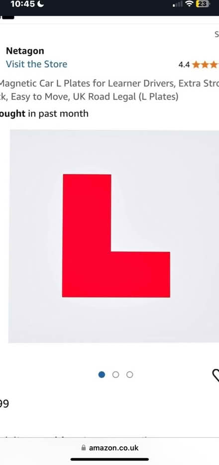 Photo of L Learner plates (Putney) #1