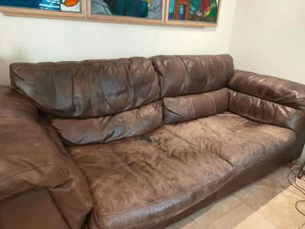 Photo of free leather sofa (Hove BN3) #1