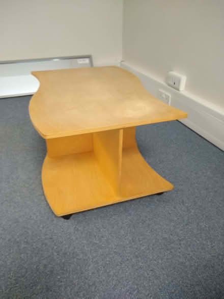 Photo of free Low wooden wheeled table (Amersham HP6) #2