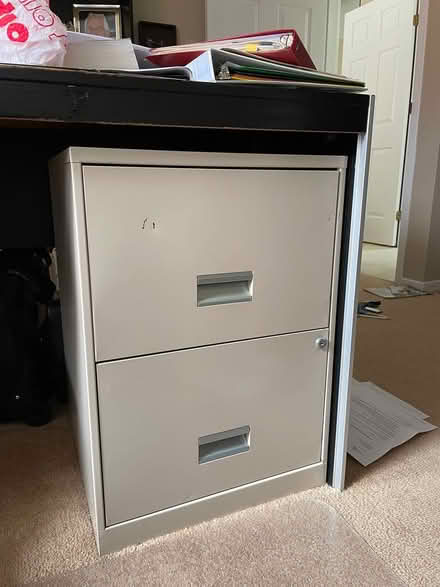 Photo of free Metal two-drawer filing cabinet (Alta Vista / Riverside) #1