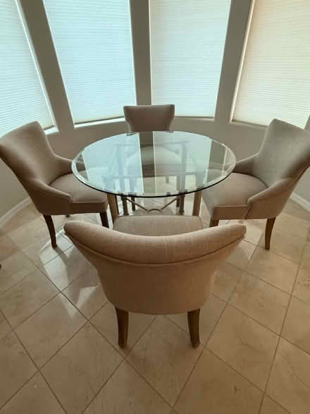 Photo of free Glass dining room table & chairs (Lake Mead and Thomas W Ryan) #1