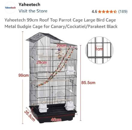 Photo of free Large Black Roof top bird cage (Morecambe LA4) #2