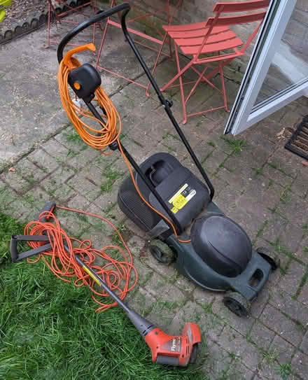 Photo of free Corded lawn mower and strimmer (Great Wilbraham CB21) #1