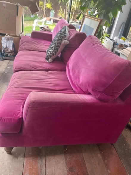 Photo of free Sofa.com 4 seater pink velvet sofa (Chiswick W4) #2