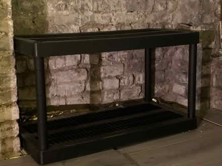 Photo of free Black plastic heave duty shelving (W12) #2