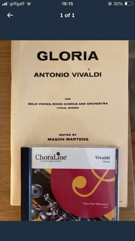 Photo of free Vocal GLORIA Antonio Vivaldi (Finchley road statio) #1