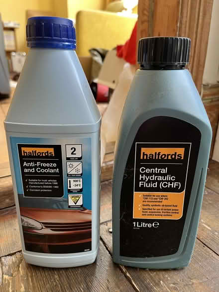 Photo of free Halfords car anti-freeze, and hydraulic fluid (Thorpe Hamlet NR1) #1