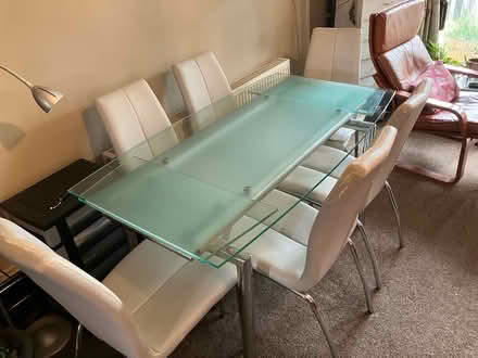 Photo of free Dining table and six chairs (Dorking) #2