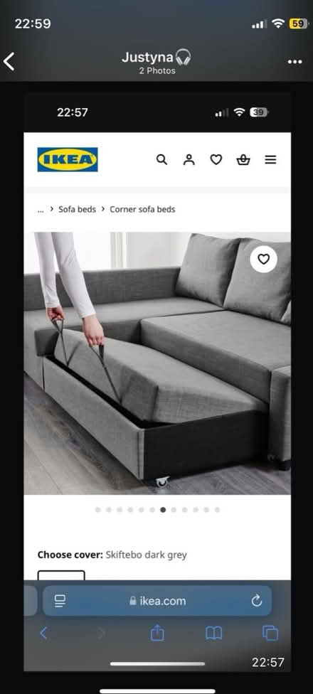 Photo of free IKEA grey sofa (Bury BL9) #1