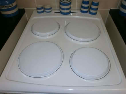 Photo of free Set of 4 Universal Electric Cooker Hob Covers White (Bryn WN4) #1
