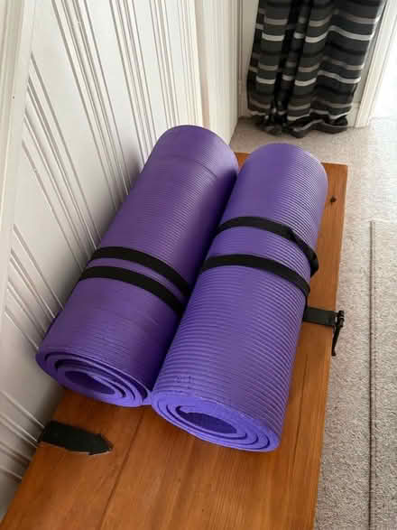 Photo of free Two purple Pilates/yoga mats/small ball (Goldington MK41) #2
