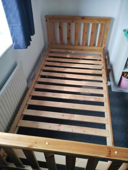 Photo of free Single Wooden Bed Frame (Baldock) #1