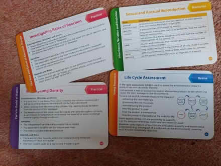 Photo of free Aqa GCSE high science flash cards (Worcester Park KT4) #4