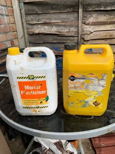 Photo of free 2 x 5 litre mortar plasticisers (Tadworth) #1