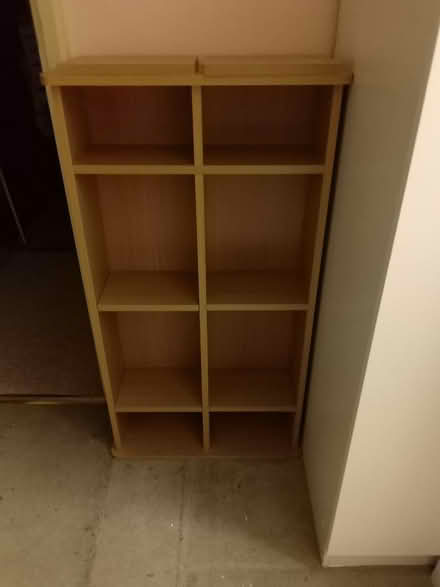 Photo of free Slim beech bookcase (Tonbridge) #1