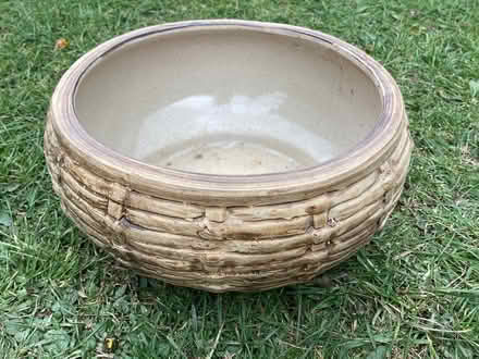 Photo of free Woven basket design Ceramic plant pot (Morecambe LA4) #1