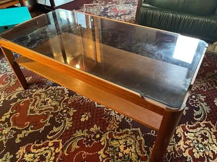 Photo of free Glass top coffee table (Clayton West HD8) #1