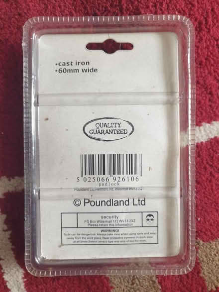 Photo of free new cast iron padlock (Garston, WD25) #2