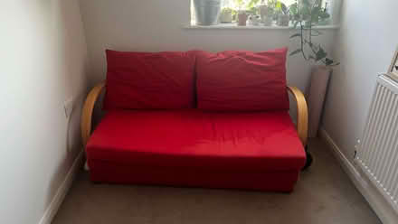 Photo of free Red Sofa Bed (Harringay Ladder N8) #3