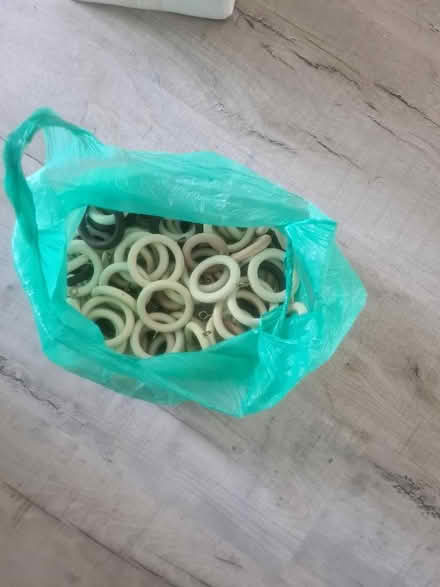 Photo of free Bag of curtain rings and hooks (Weston) #1