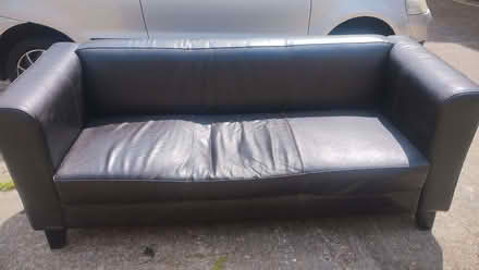 Photo of free 3 seater leather sofa (Eastbourne BN21) #1