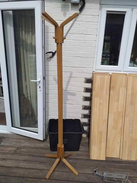 Photo of free Wooden coat rack (Frome, Whatcombe rd area) #1