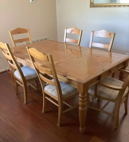 Photo of free Dining Room Table, 6 chairs (Town and Country) #2