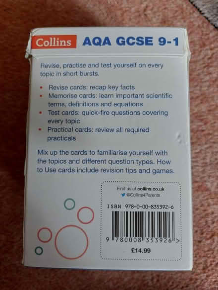 Photo of free Aqa GCSE high science flash cards (Worcester Park KT4) #2